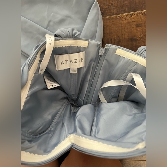 Azazie Dusty Blue Dress - Picture 5 of 8